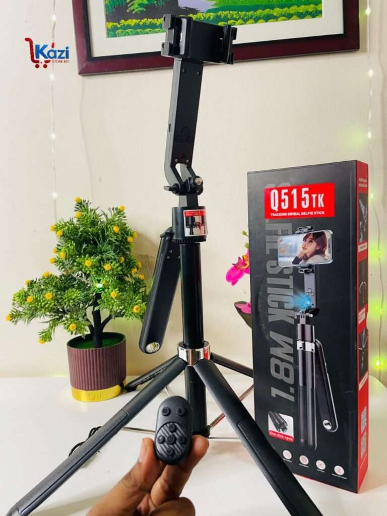 Q515TK Auto Face Tracking Selfie Stick Tripod with Wireless Remote Control Smart Auto AI Tracking Stabilizer Gimbal (5.8) foot